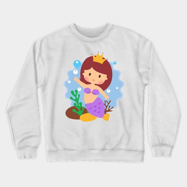 Unicorn For Girl Women Kids Crewneck Sweatshirt by macshoptee